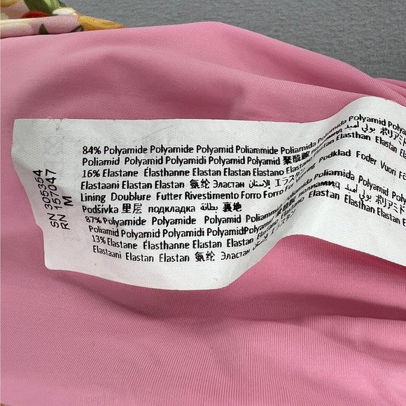 FARM RIO Tangerine Dream Flutter Sleeve Bikini Top Womens Medium Pink Floral NEW - Picture 11 of 12